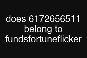 does 6172656511 belong to fundsfortuneflicker